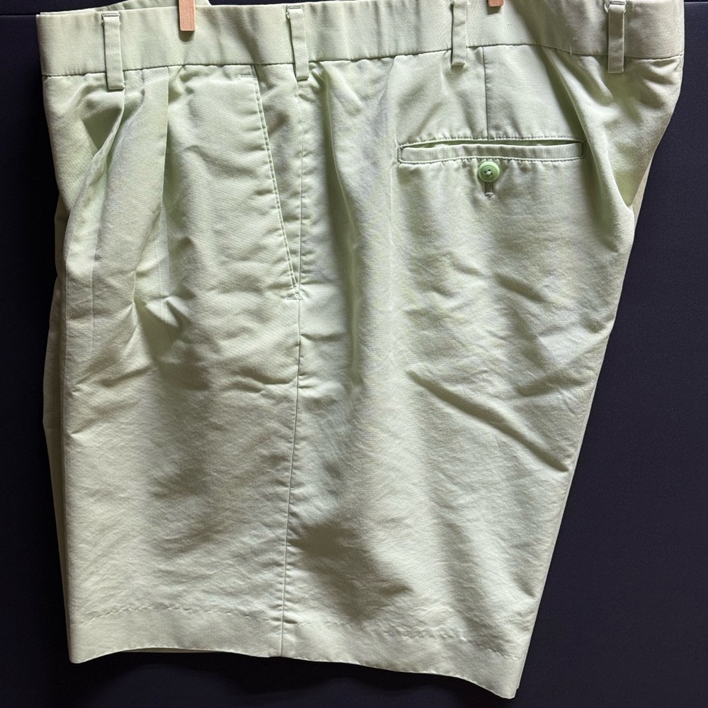 Alan Flusser Green Athletic Shorts Comfortable Fit Golf Moisture Wicking Fabric